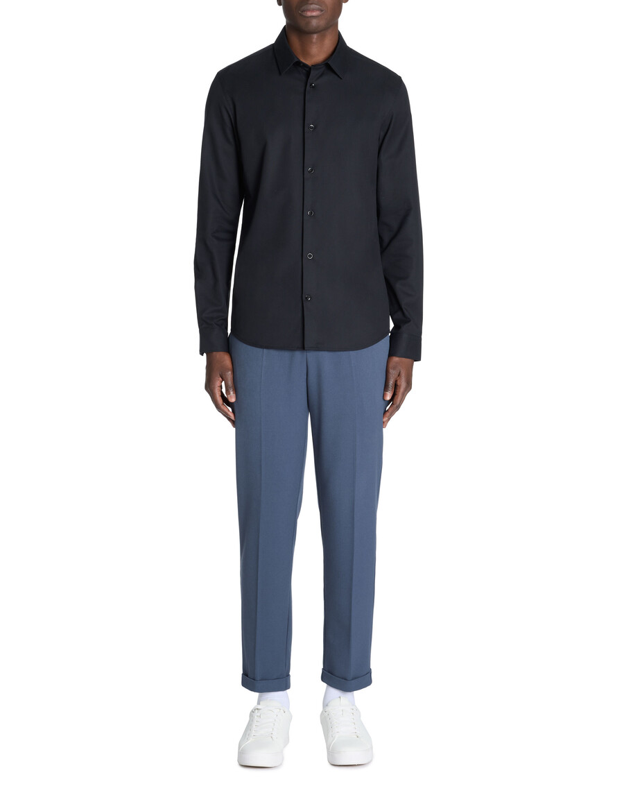 camisa oxford royal de corte entallado