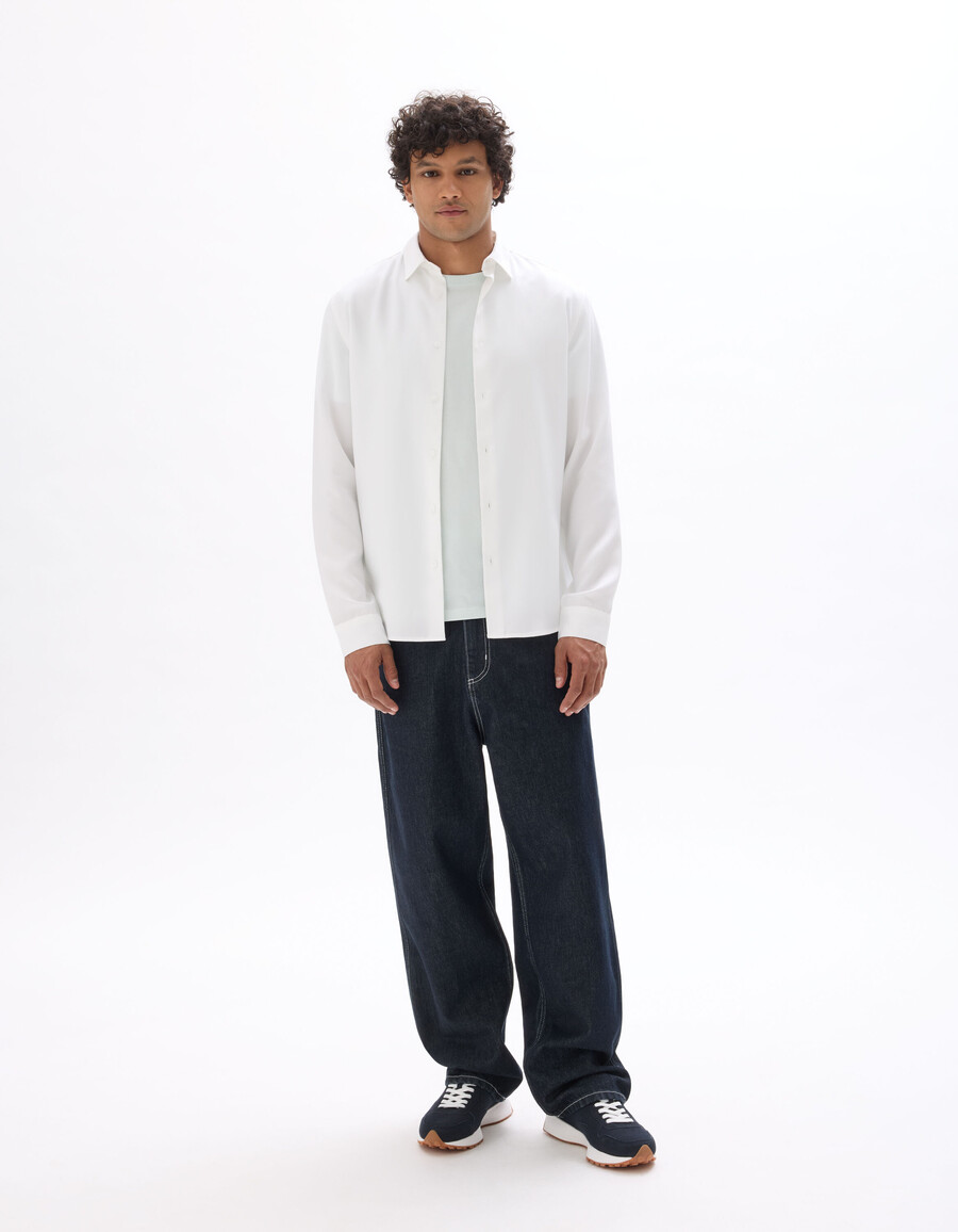 camisa regular 100 tencel lyocell