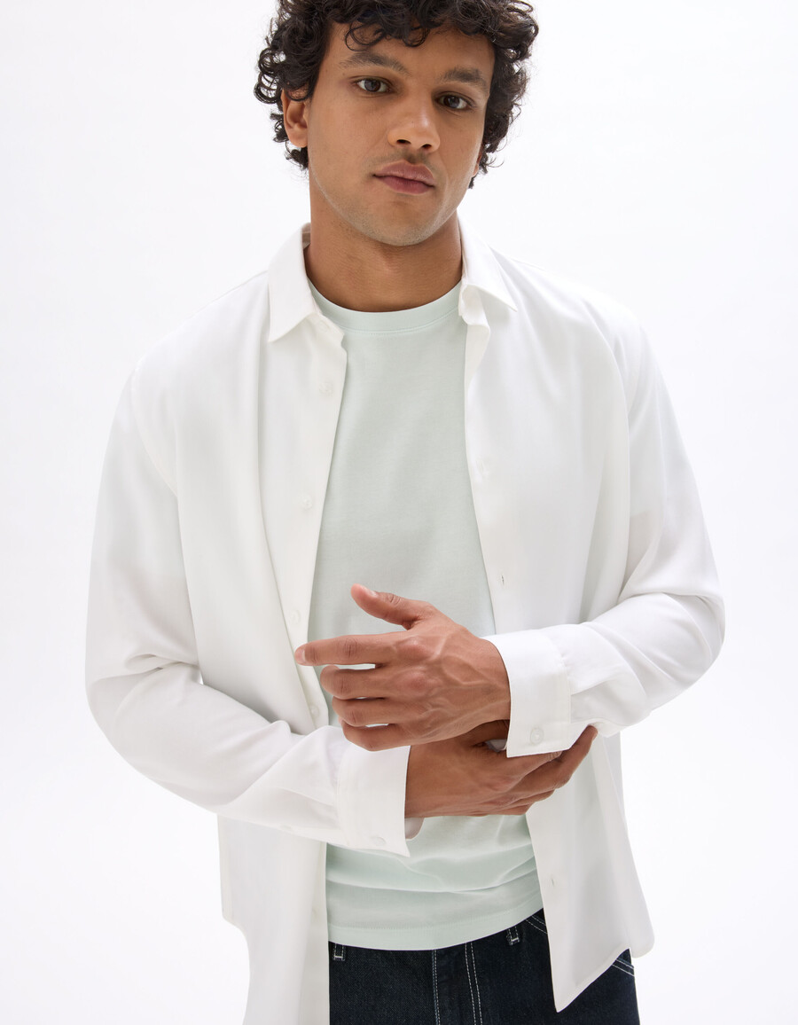 camisa regular 100 tencel lyocell