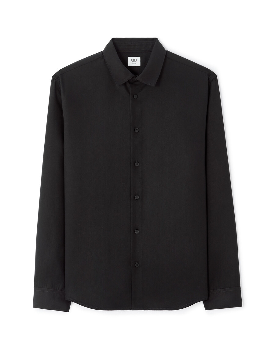 camisa de corte regular 100 tencel lyocell