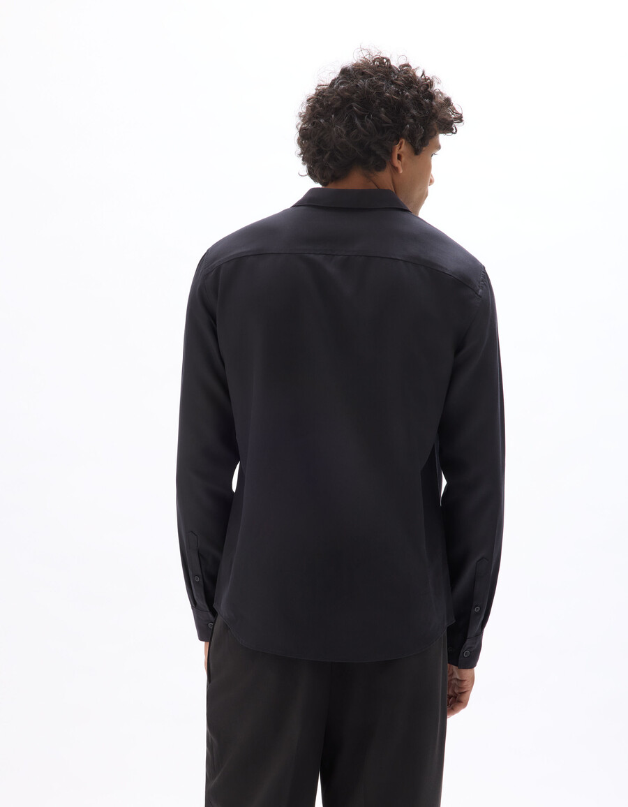 camisa de corte regular 100 tencel lyocell