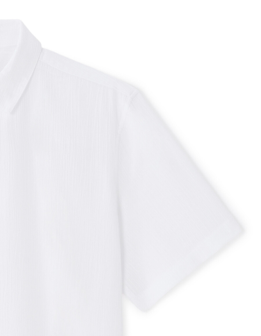 camisa arrugada de corte regular 100 algodón