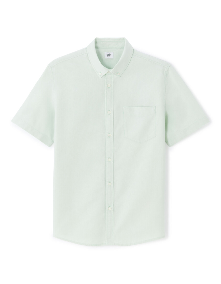 camisa oxford de corte regular 100 algodón