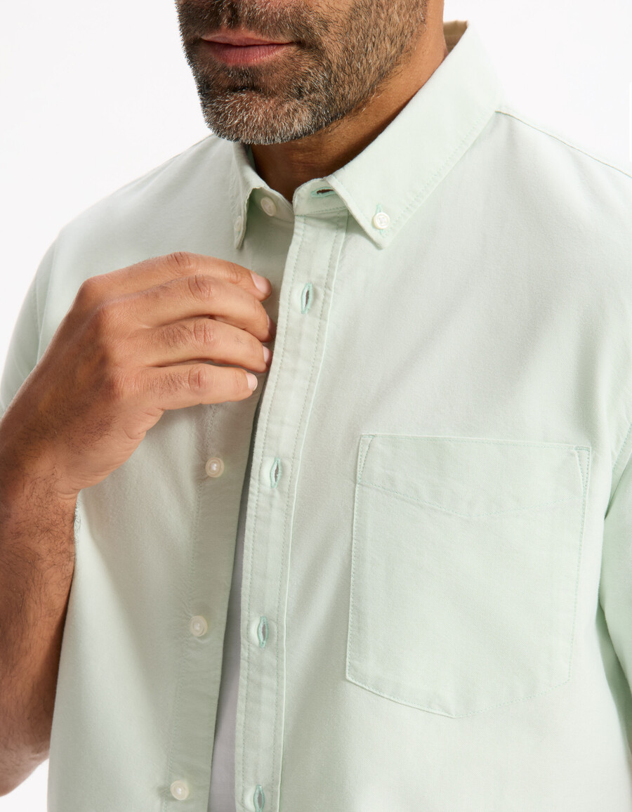 camisa oxford de corte regular 100 algodón