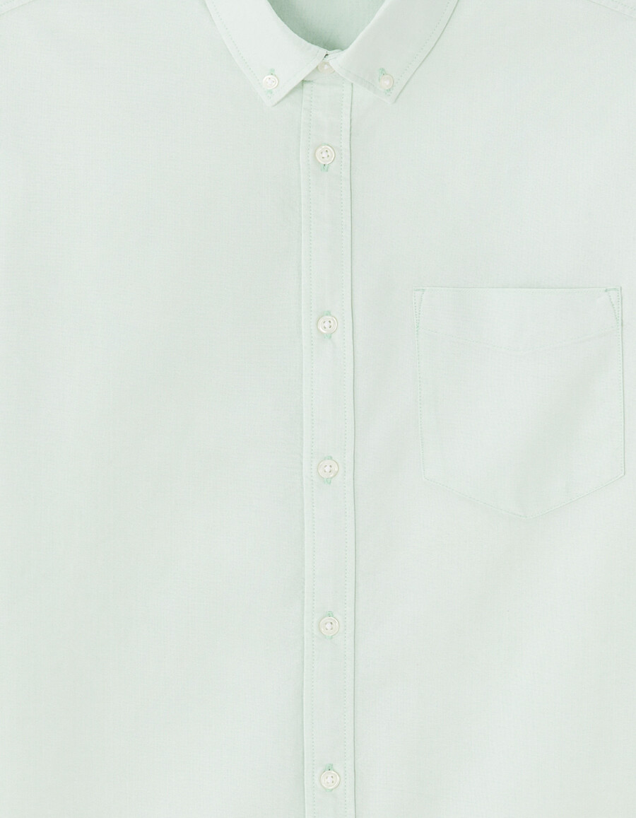 camisa oxford de corte regular 100 algodón