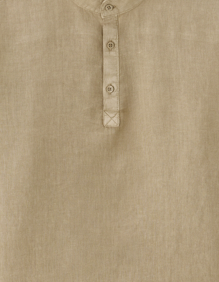 bata de cuello mao 100 lino