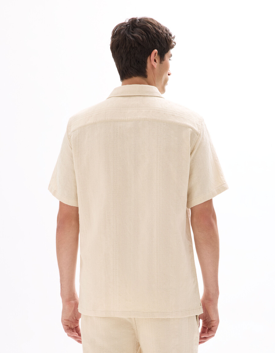 camisa de corte regular 100 algodón jacquard