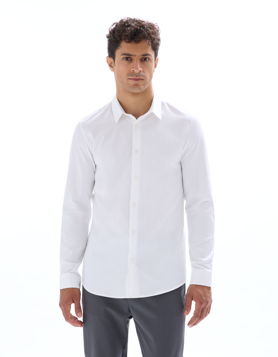 camisa dobby slim 100 algodón
