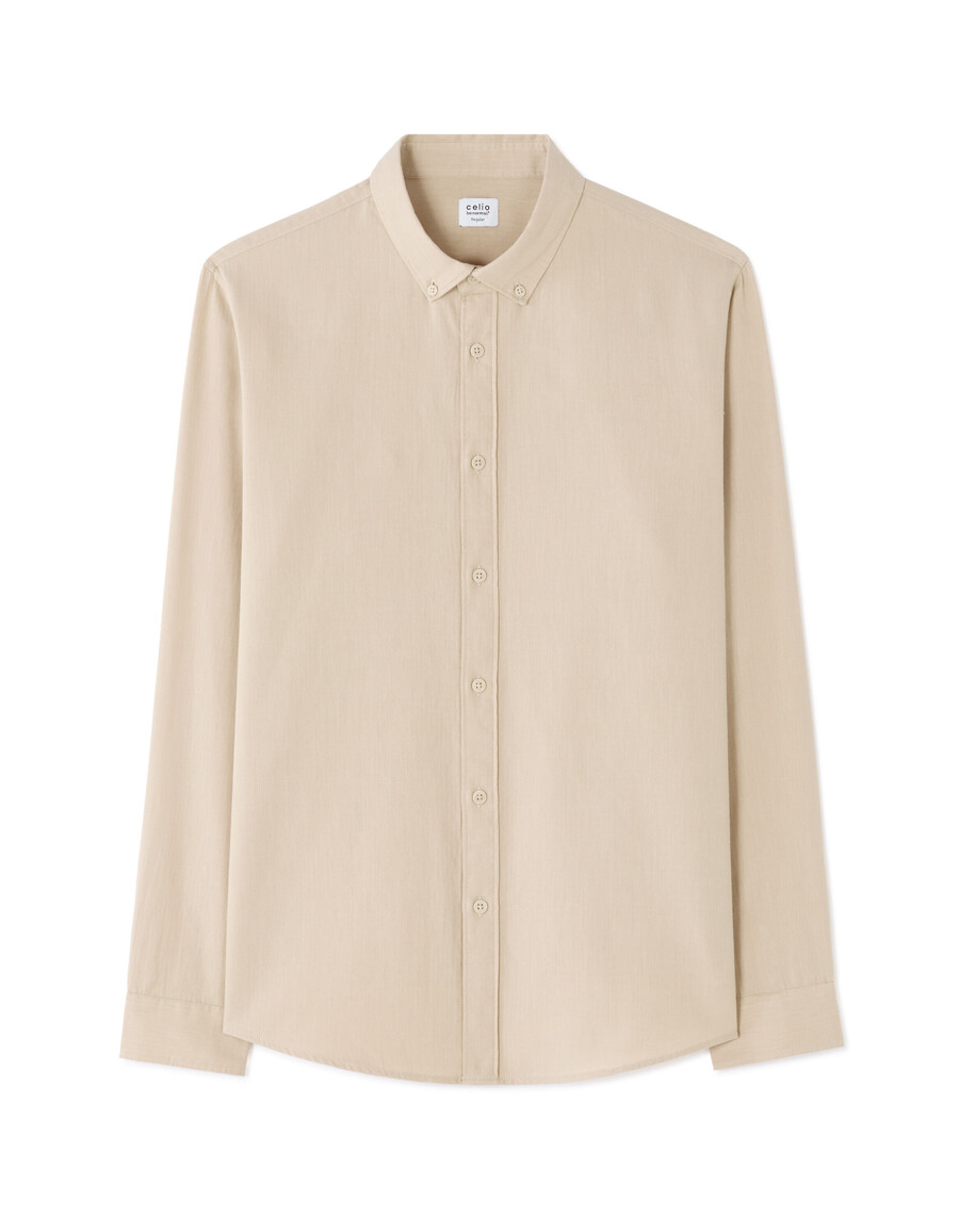 camisa de franela de corte regular