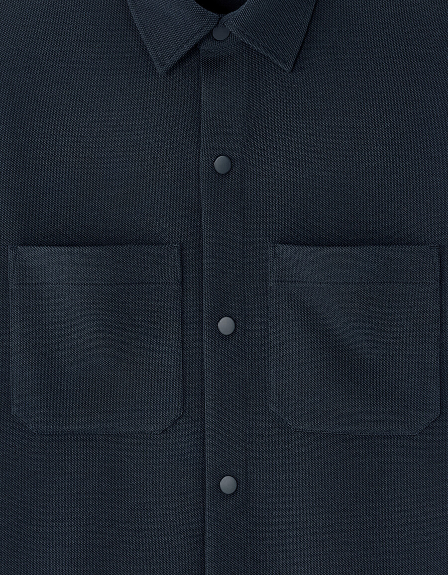 camisa azul marino grande