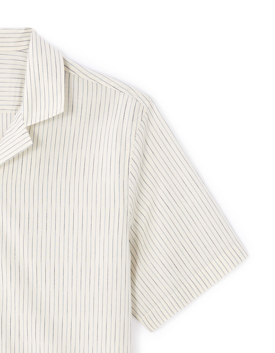 camisa de corte regular 100 algodón con hilo sobre hilo