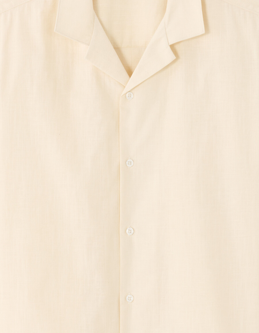 camisa bordada de corte regular 100 algodón