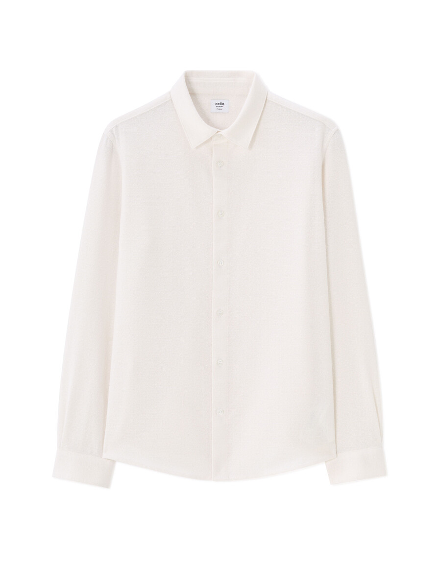 camisa de rizo de corte regular
