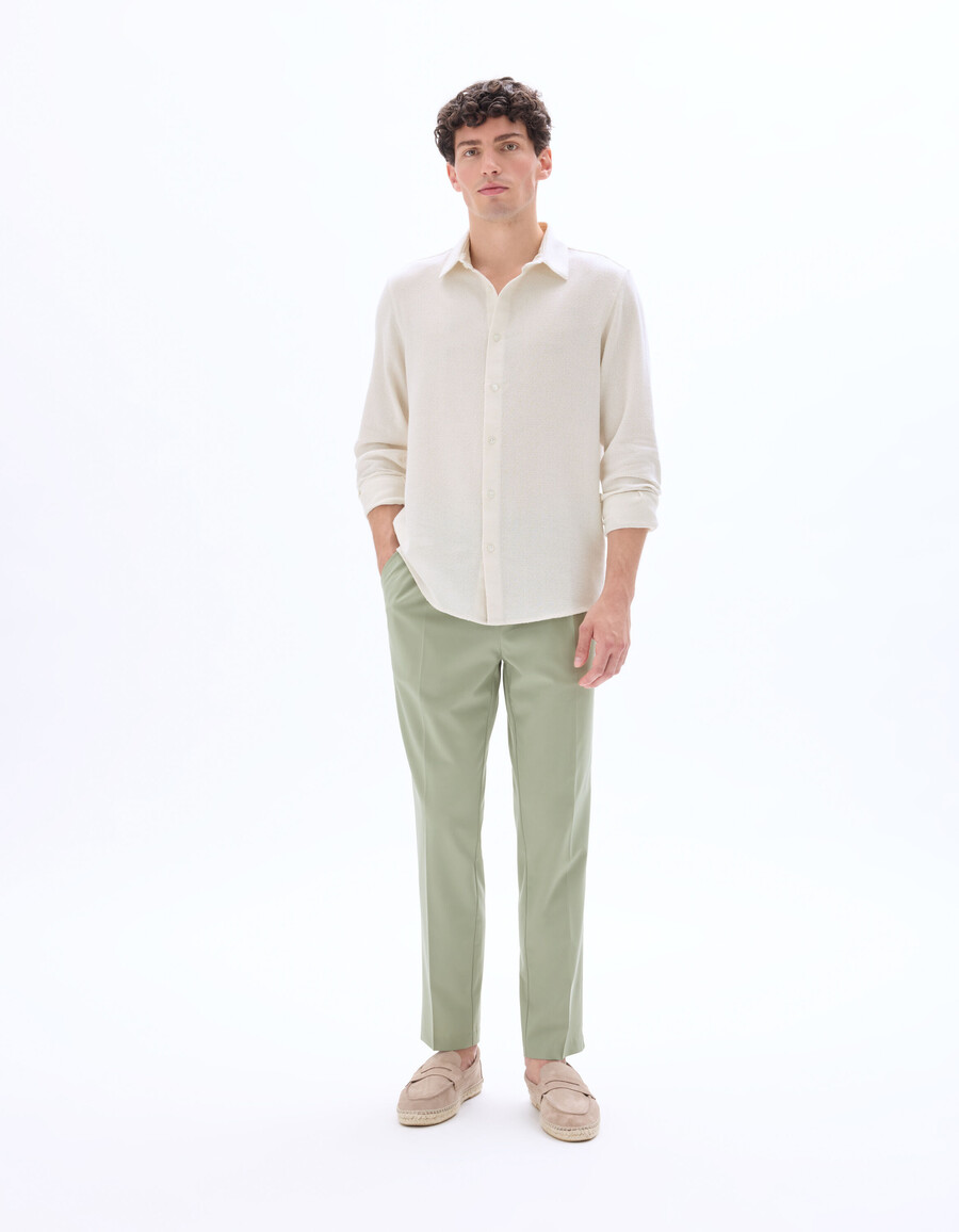 camisa de rizo de corte regular