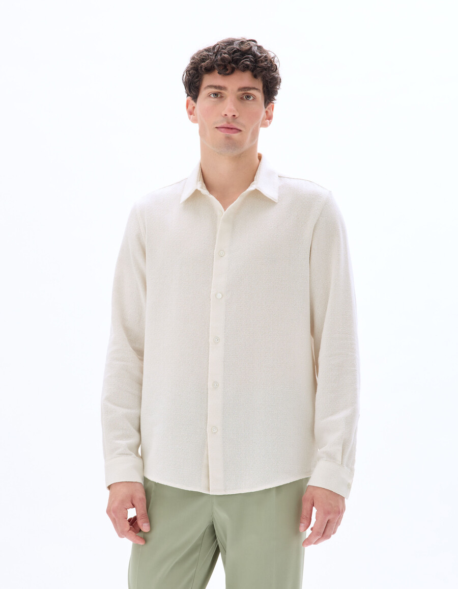 camisa de rizo de corte regular