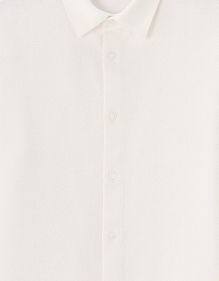 camisa de rizo de corte regular