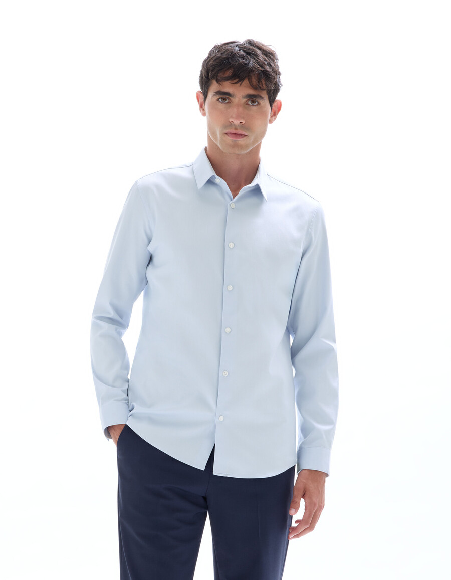 camisa dobby slim 100 algodón