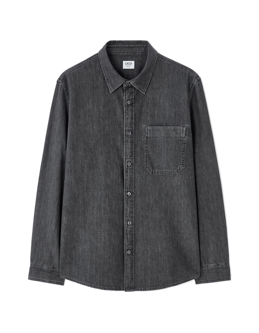camisa vaquera de corte regular 100 algodón
