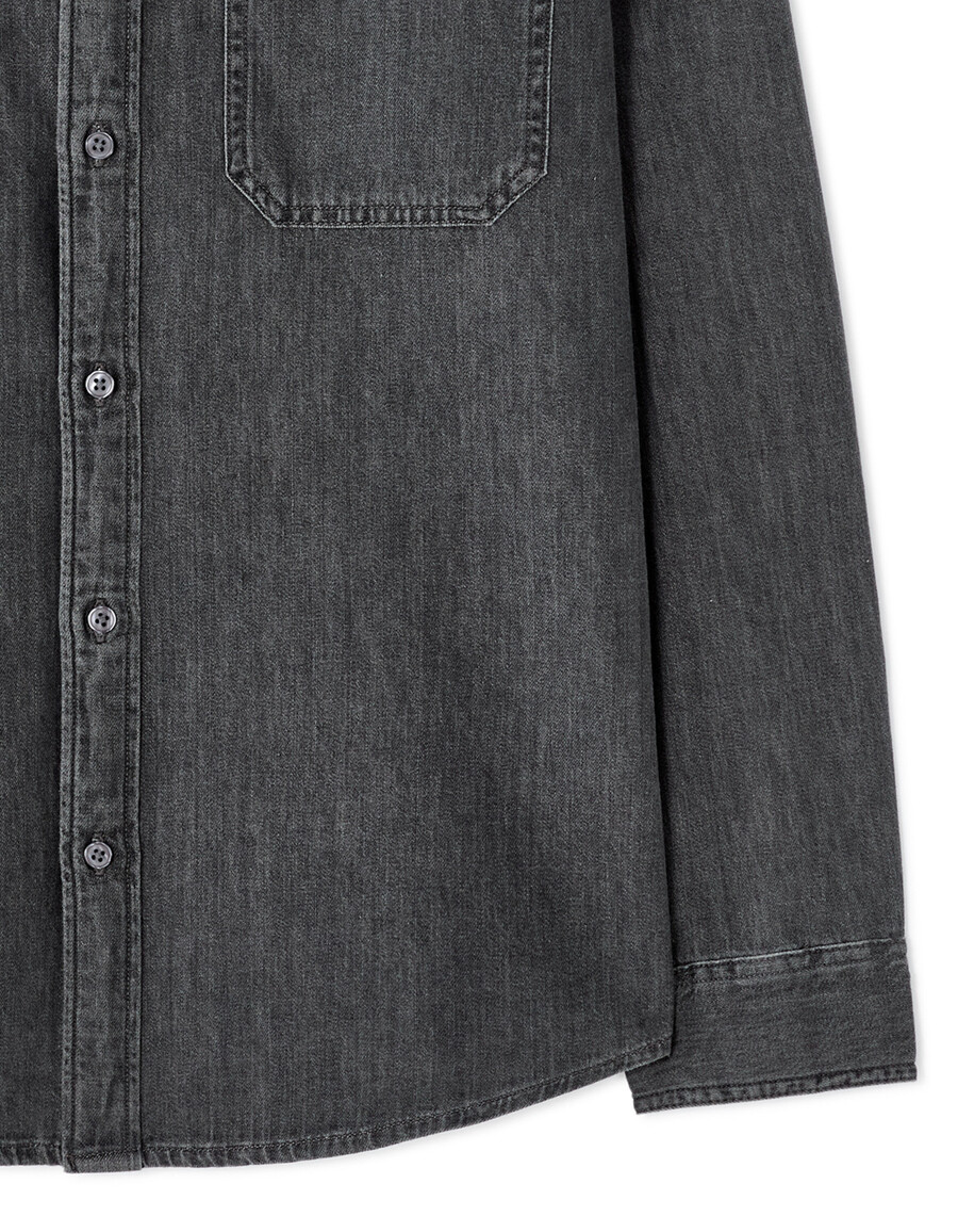 camisa vaquera de corte regular 100 algodón
