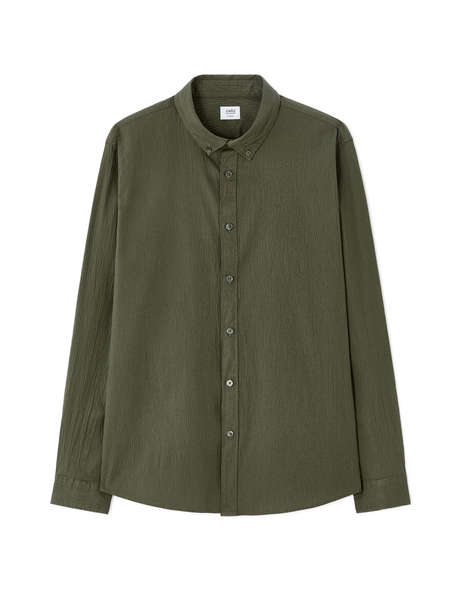 camisa de seersucker regular
