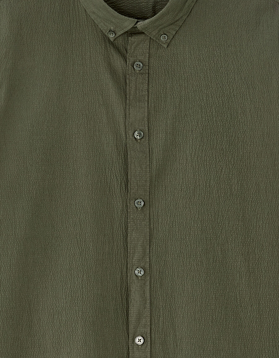 camisa de seersucker regular