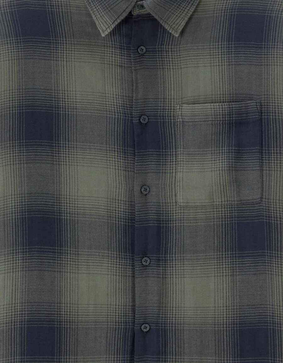 camisa holgada de franela a cuadros