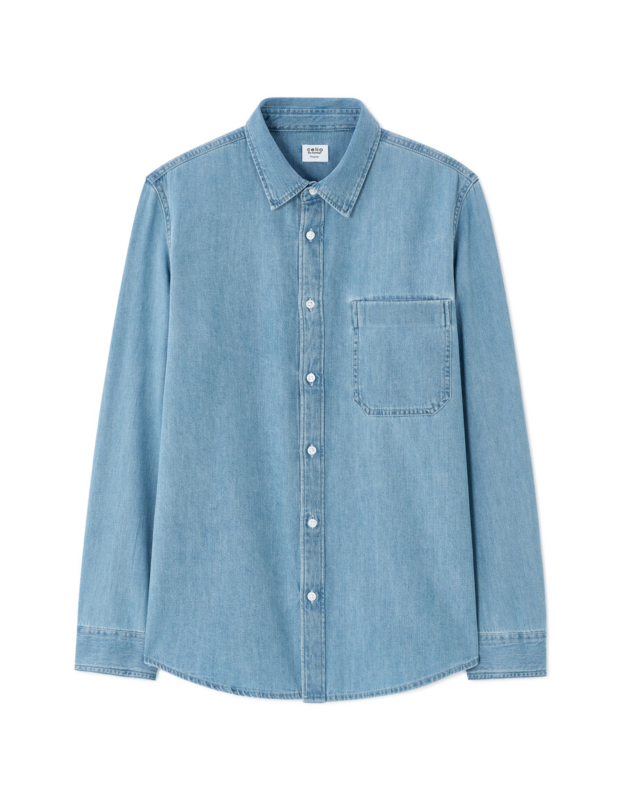 camisa vaquera de corte regular 100 algodón