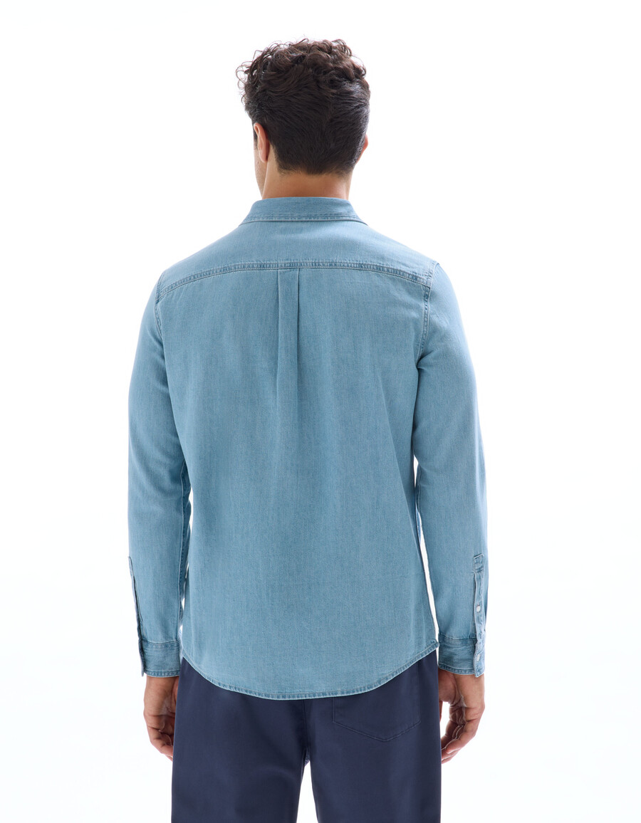 camisa vaquera de corte regular 100 algodón