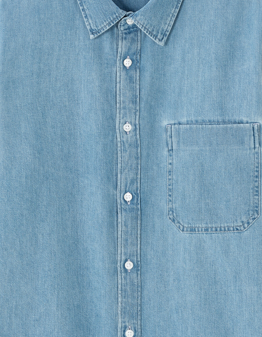 camisa vaquera de corte regular 100 algodón