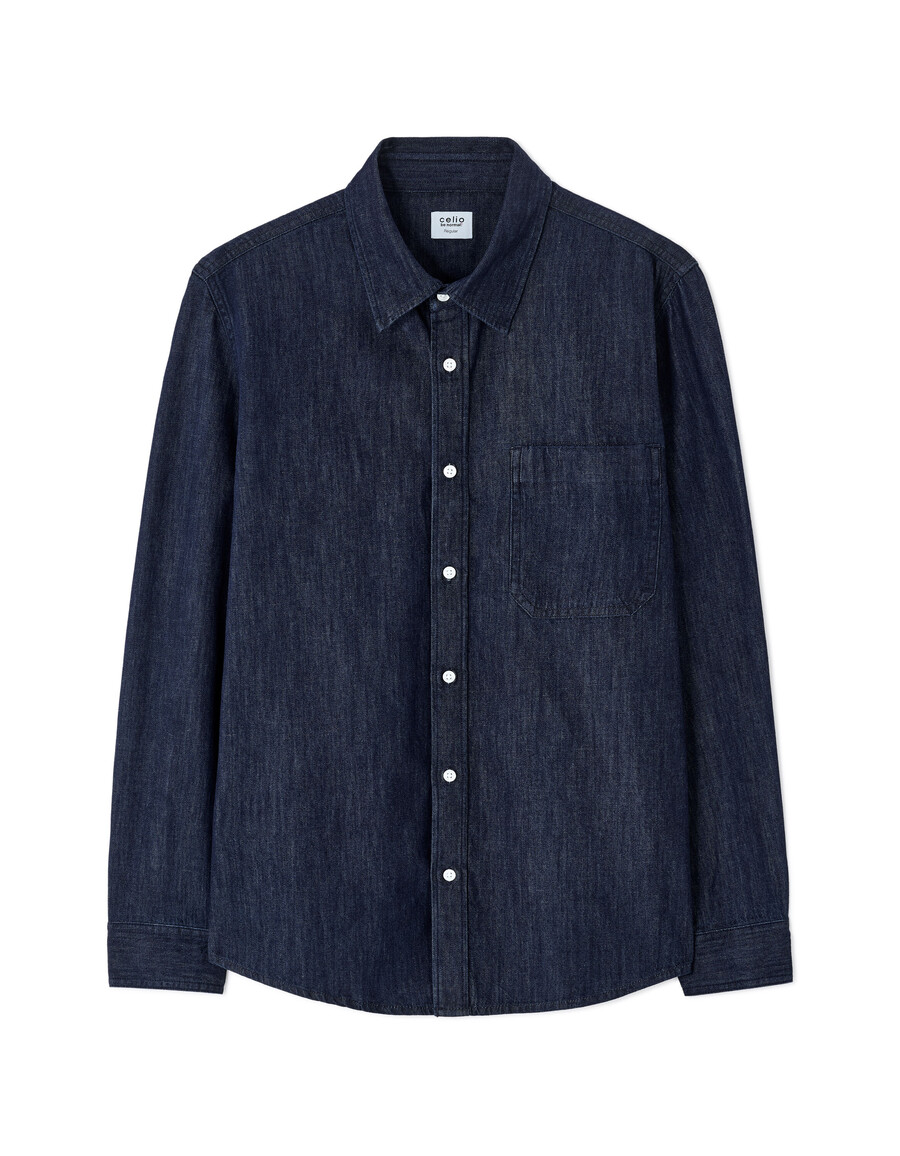 camisa vaquera de corte regular 100 algodón