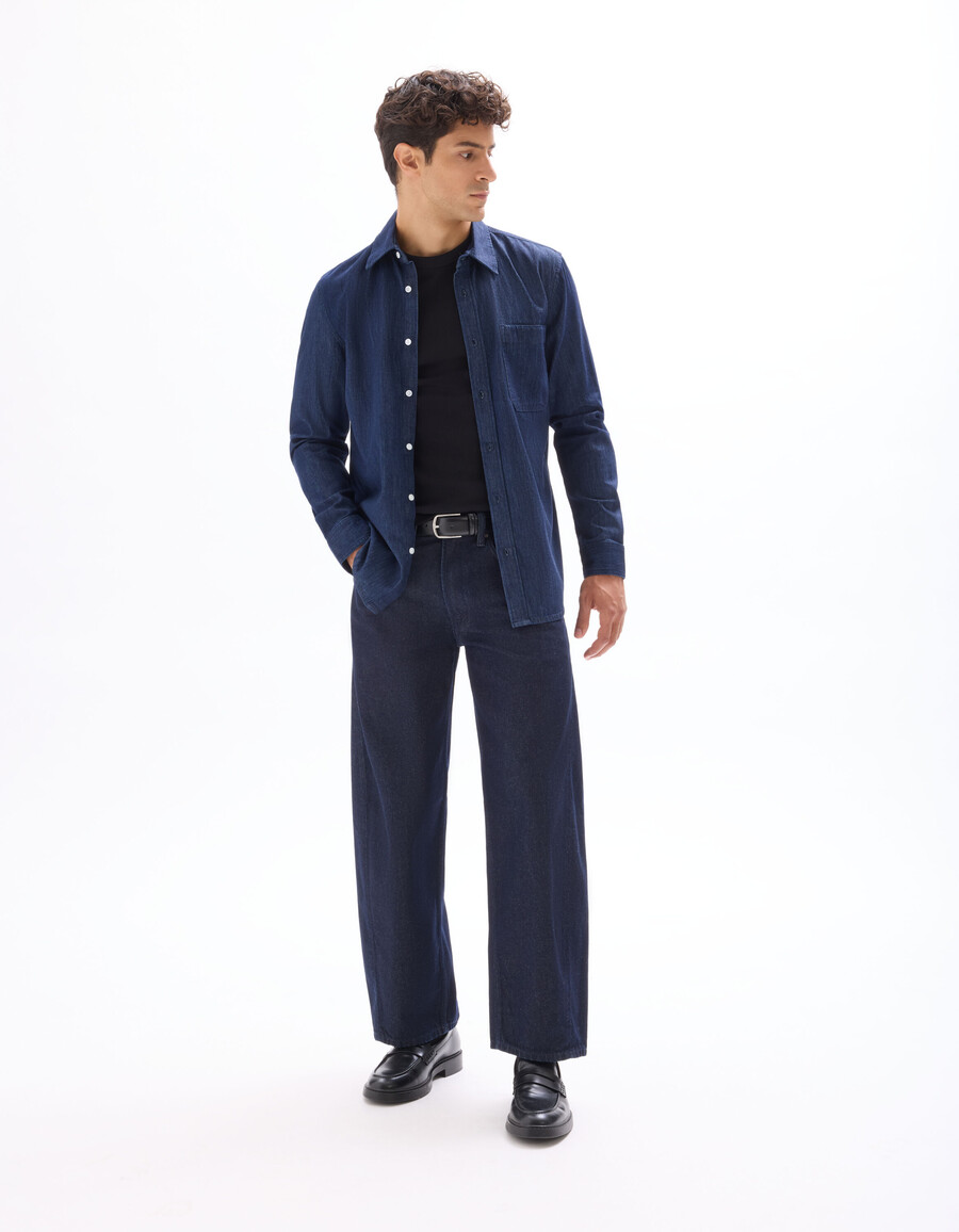 camisa vaquera de corte regular 100 algodón