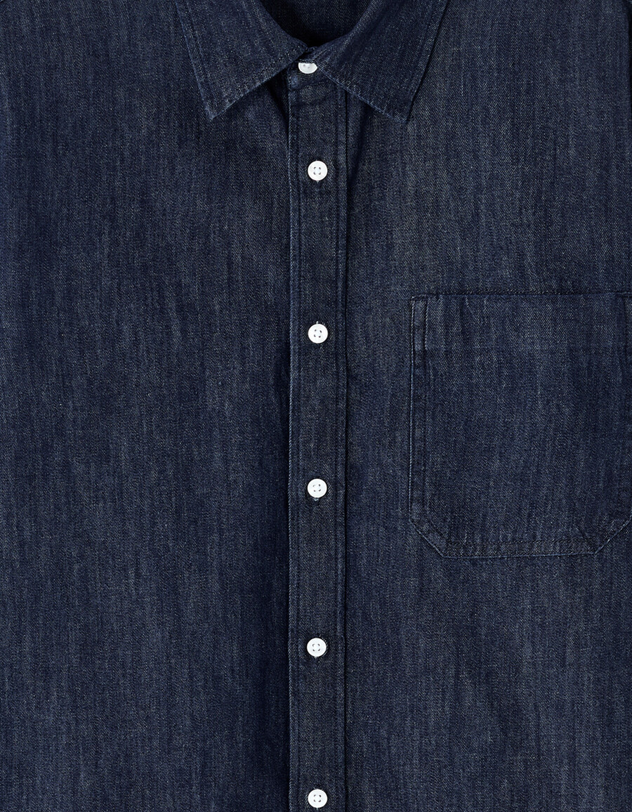 camisa vaquera de corte regular 100 algodón