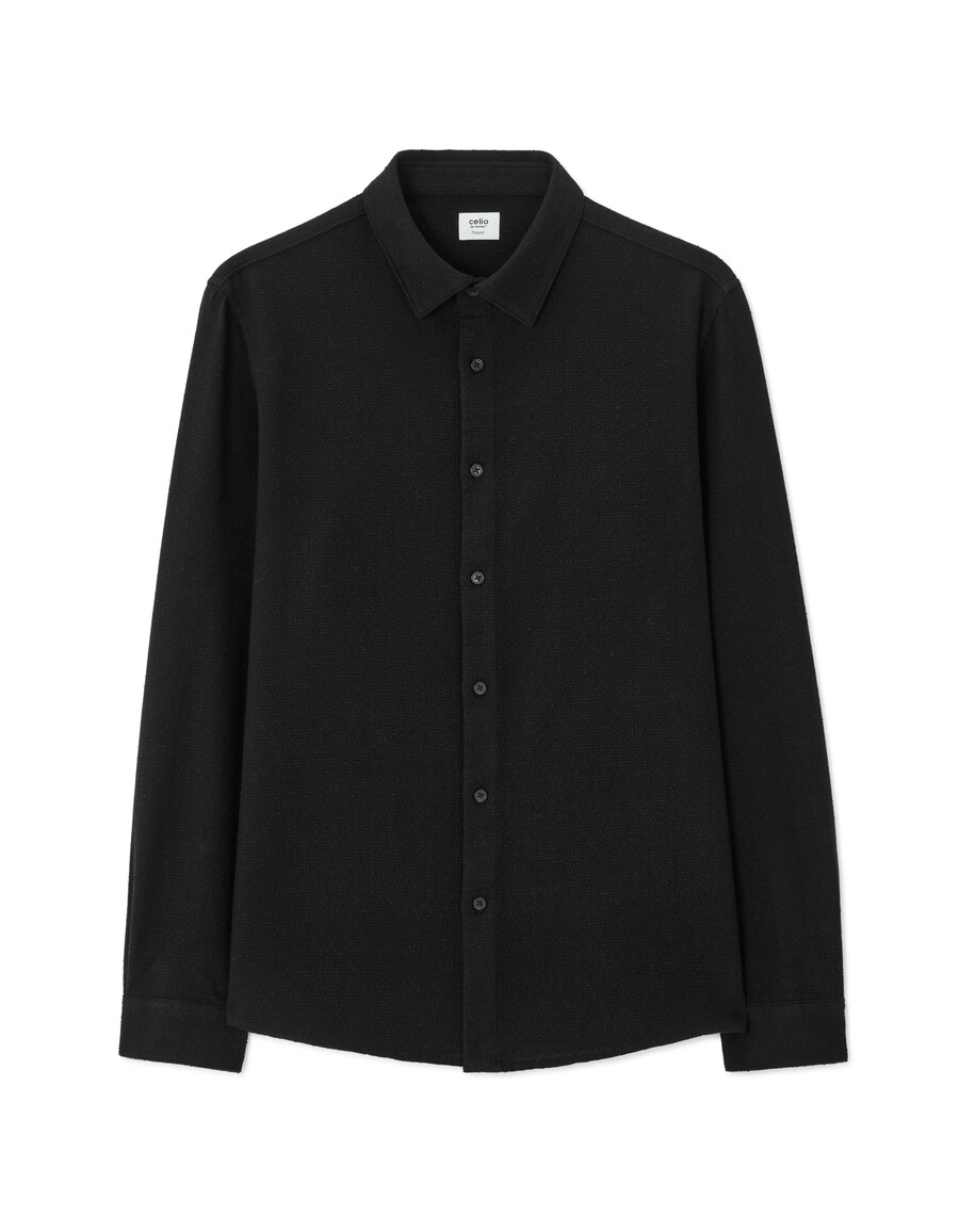 camisa de rizo de corte regular