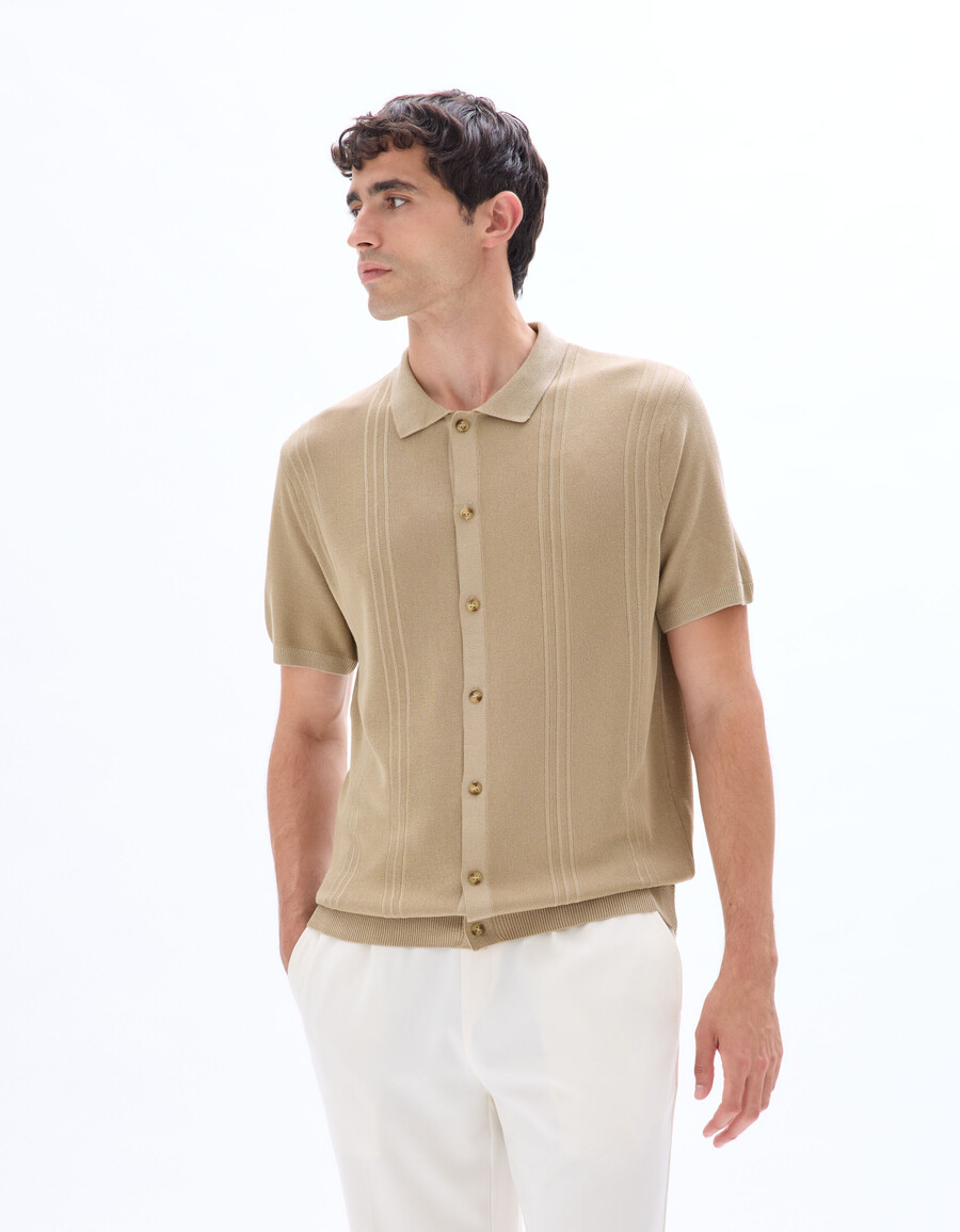 camisa de punto de corte regular