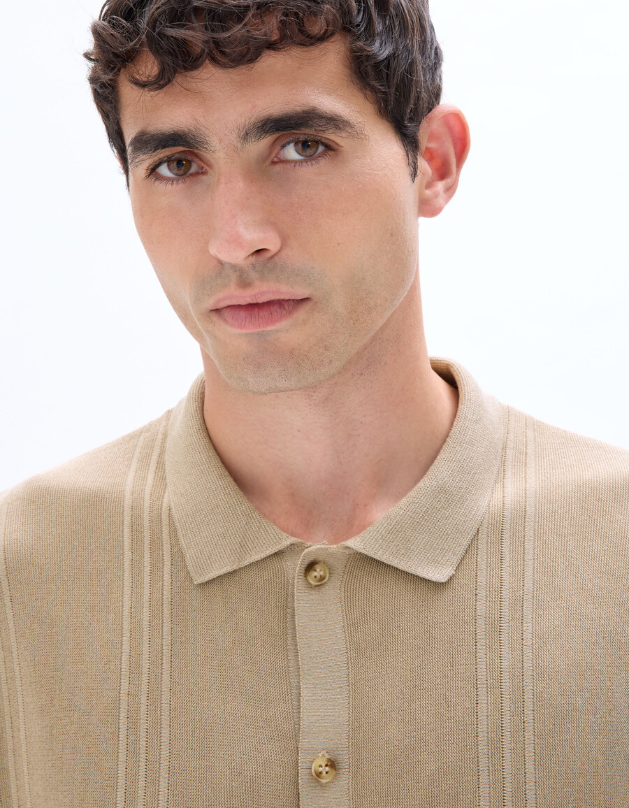 camisa de punto de corte regular