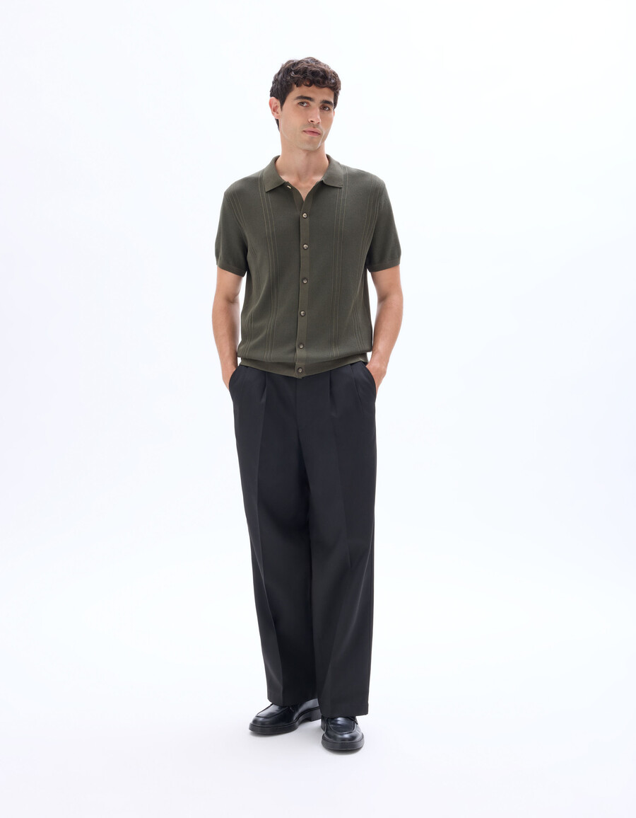 camisa de punto de corte regular