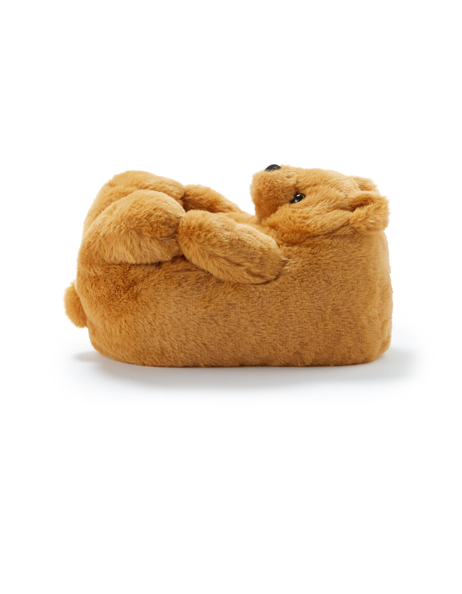 pantuflas navideñas de osito de peluche
