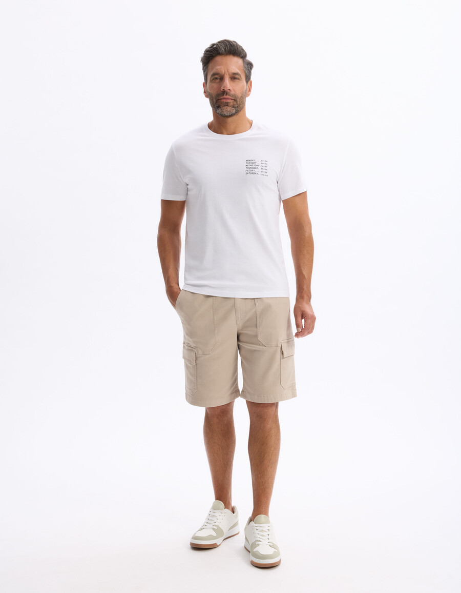 bermudas cargo de algodón elástico