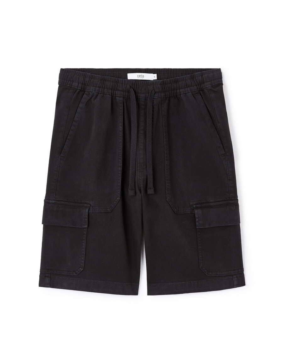 pantalones cortos cargo de algodón elástico