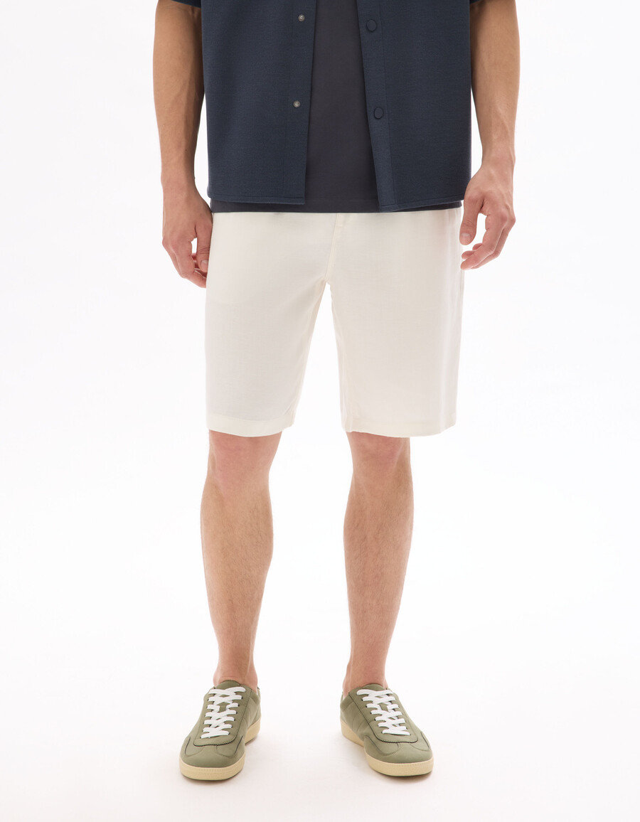 bermudas de mezcla de lino y lyocell tencel
