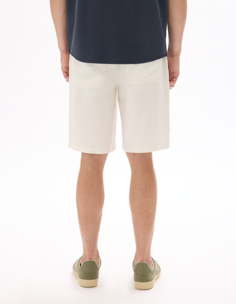 bermudas de mezcla de lino y lyocell tencel