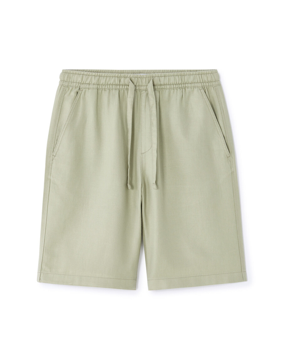 bermudas en mezcla de lino y lyocell tencel