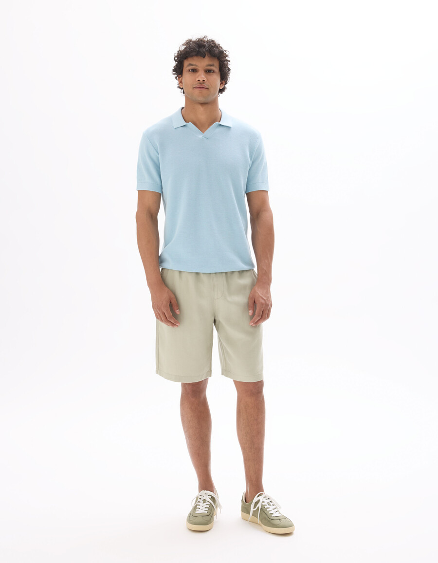 bermudas en mezcla de lino y lyocell tencel