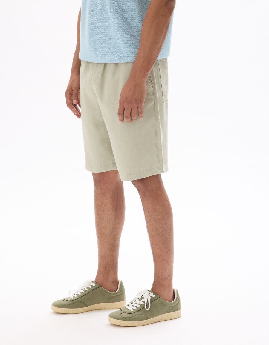 bermudas en mezcla de lino y lyocell tencel