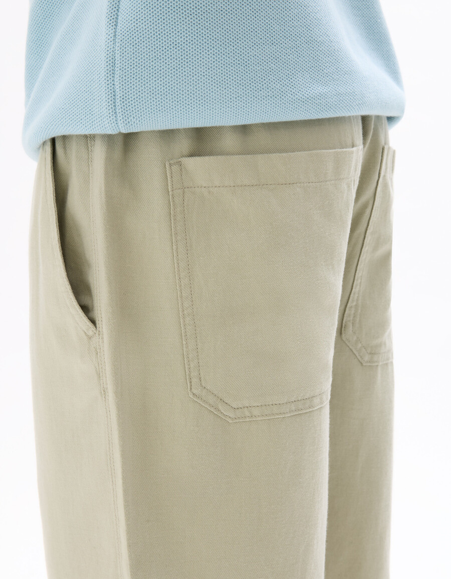 bermudas en mezcla de lino y lyocell tencel