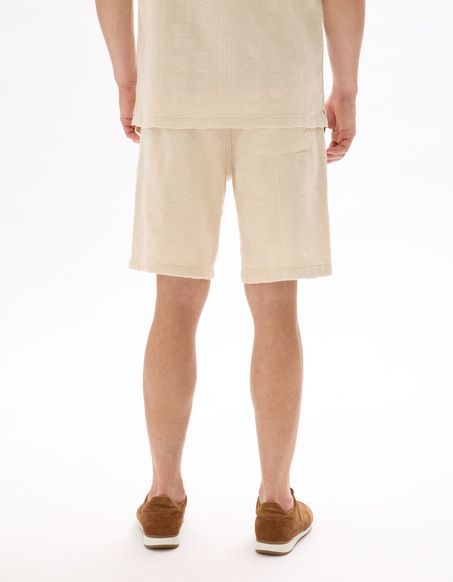 bermudas de jacquard a rayas 100 algodón