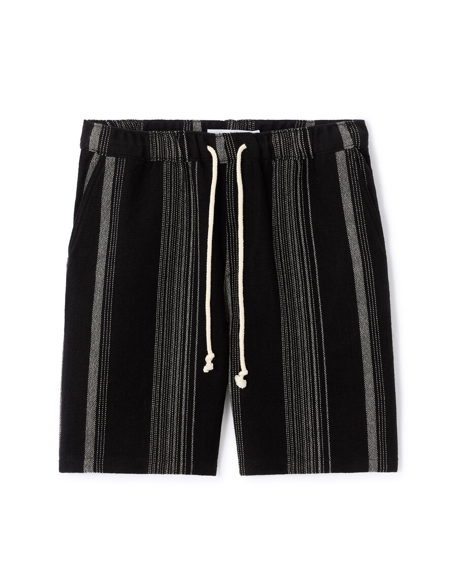 bermudas de mezcla de algodón a rayas
