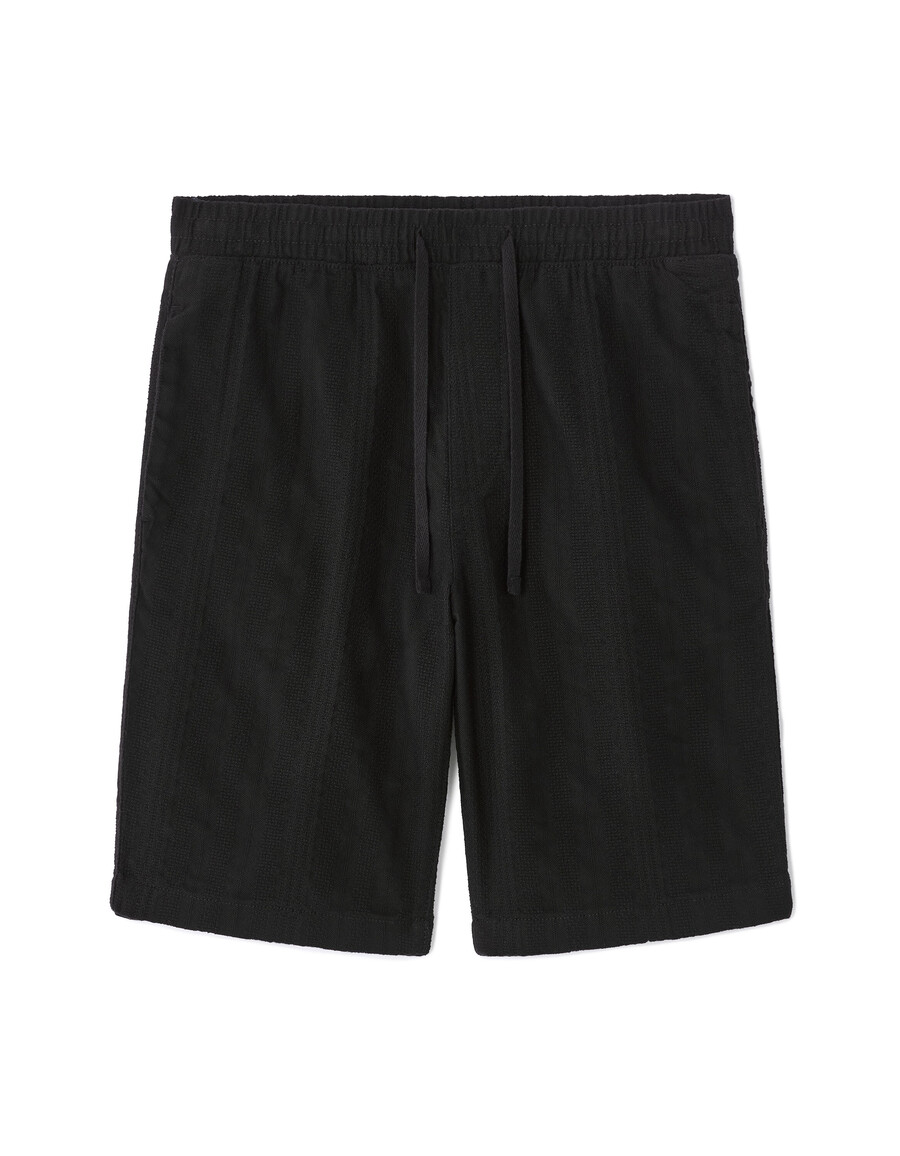 bermudas de jacquard a rayas 100 algodón