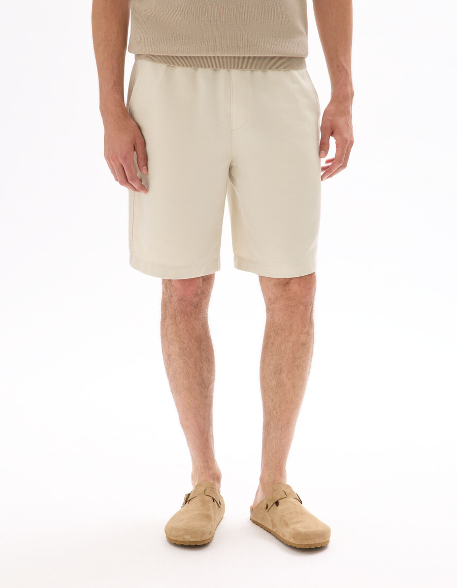 bermudas de mezcla de lino y lyocell tencel