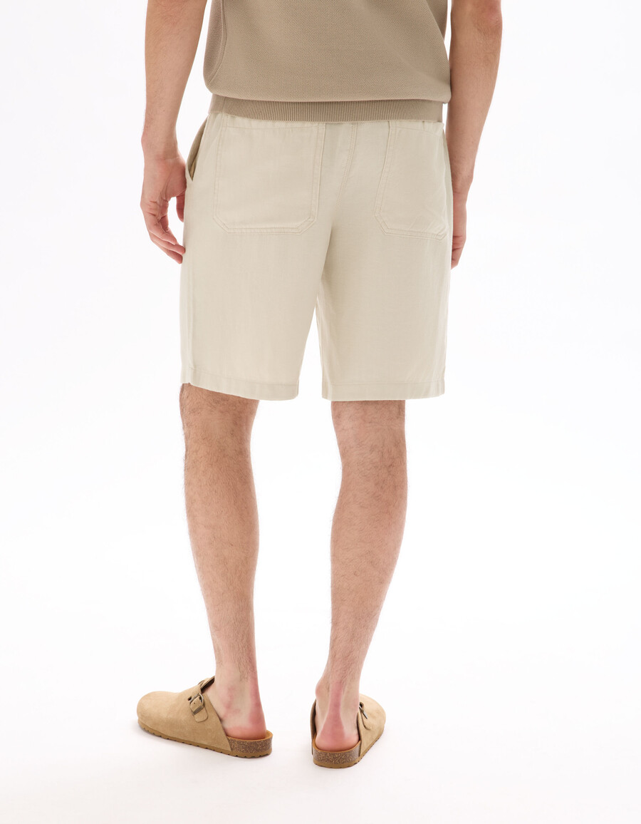bermudas de mezcla de lino y lyocell tencel